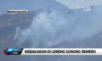 Kebakaran di Lereng Gunung Semeru, Petugas Kesulitan Padamkan Api