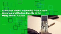 About For Books  Becoming Arab: Creole Histories and Modern Identity in the Malay World  Review