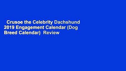 Crusoe the Celebrity Dachshund 2019 Engagement Calendar (Dog Breed Calendar)  Review