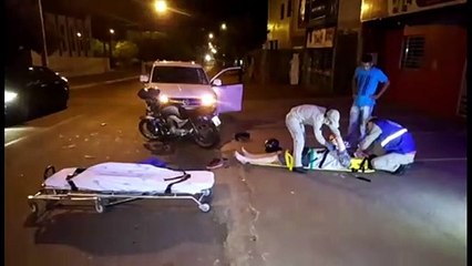 Jovem fratura dedo em colisão de trânsito no Jardim Itália