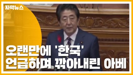 [자막뉴스] 오랜만에 '한국' 언급하며 깎아내린 아베 / YTN