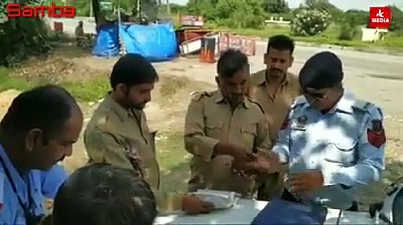 Drive against traffic rules violators in Samba