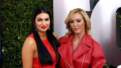 Billie Kay and Peyton Royce WWE 20th Anniversary Celebration Event Blue Carpet