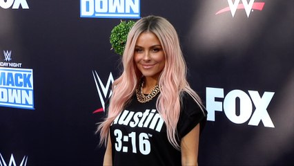 Maria Menounos WWE 20th Anniversary Celebration Event Blue Carpet