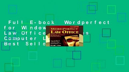 Full E-book  Wordperfect for Windows in the Law Office (Business Computer Library)  Best Sellers