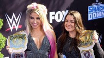 Alexa Bliss and Nikki Cross WWE 20th Anniversary Celebration Event Blue Carpet