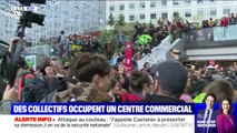 Des gilets jaunes et des militants pour le climat occupent un centre commercial à Paris
