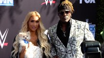 Carmella and R-Truth WWE 20th Anniversary Celebration Event Blue Carpet