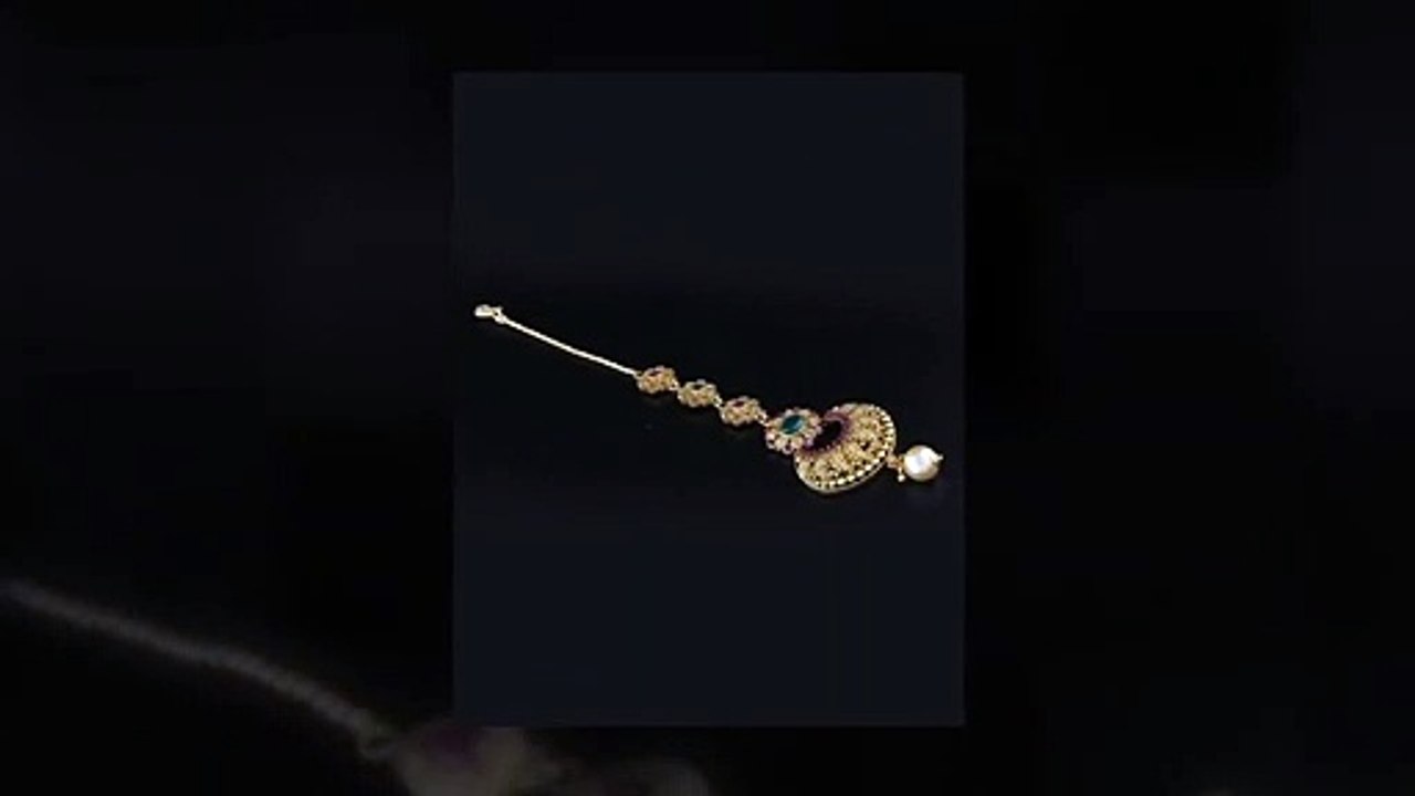 Unique Collection of Latest Bridal Maang Tikka Design Online  at  Anuradha Art Jewellery