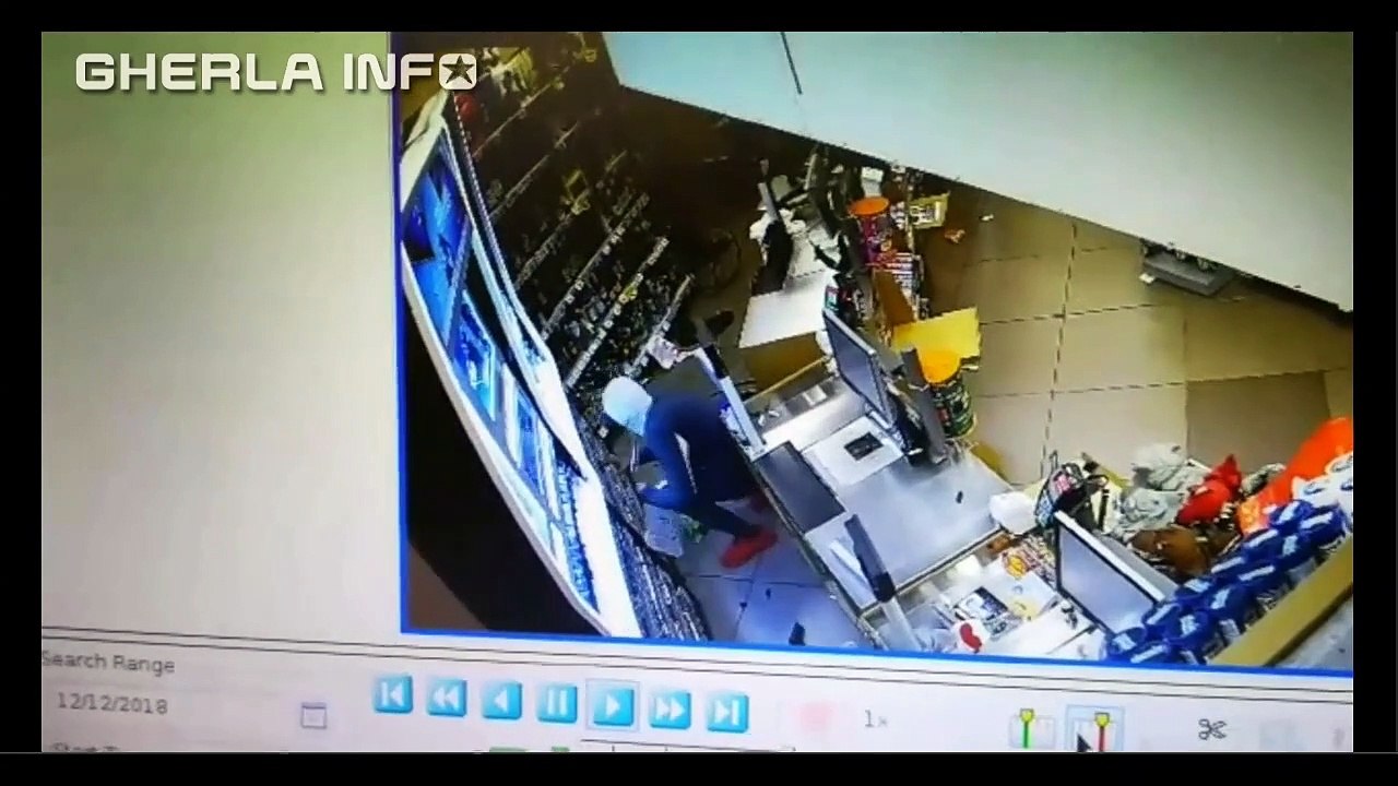 Hotul cu papuci rosii da spargere la Cluj - camera supraveghere 12 12 2018