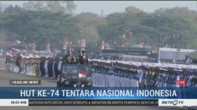 Jokowi Pimpin Upacara HUT ke-74 TNI di Lanud Halim