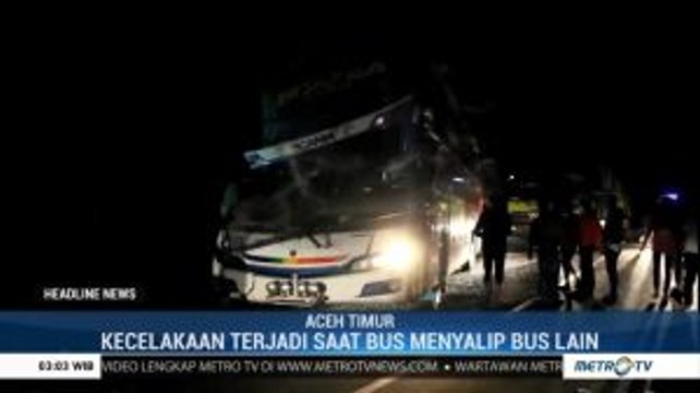 Dua Bus Terlibat Tabrakan di Aceh, Dua Orang Tewas