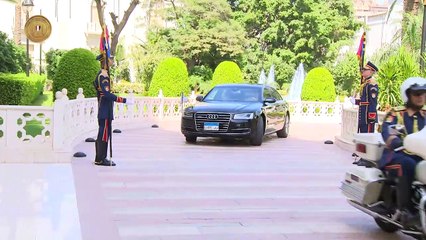 استقبال السيسي لنظيره القبرصى ورئيس وزراء اليونان