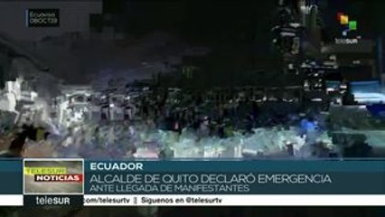 Alcalde de Quito declara emergencia ante llegada de manifestantes