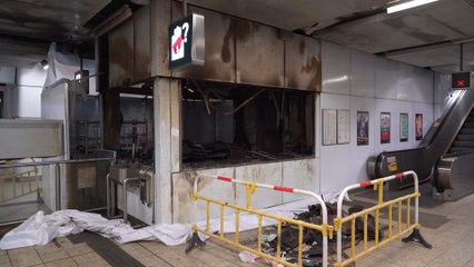 A look inside MTR stations shows the extent of damage caused by anti-government protesters
