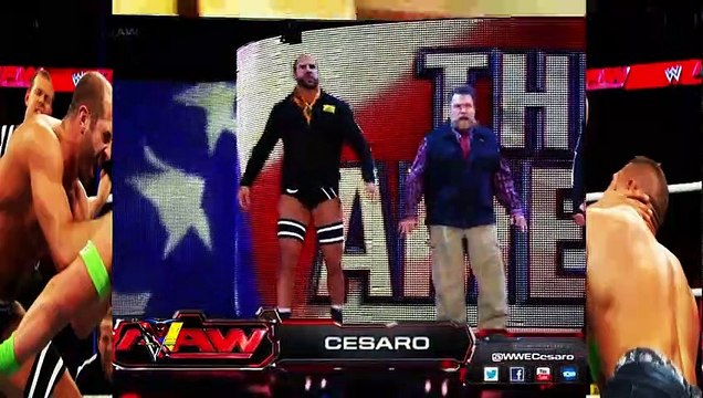 John Cena vs Cesaro WWE Monday Night Raw 17/02/14 Highlights