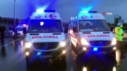 TEM Otoyolu’nda servis midibüs devrildi; 11 yaralı