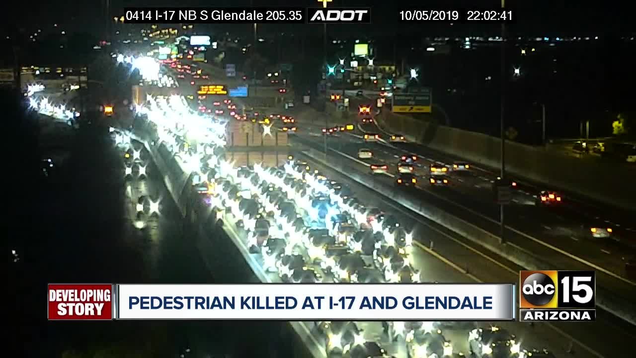 Pedestrian killed at Interstate 17 and Glendale Avenue
