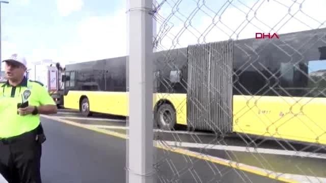 Haliç köprüsü'nde metrobüs metrobüse arkadan çarptı