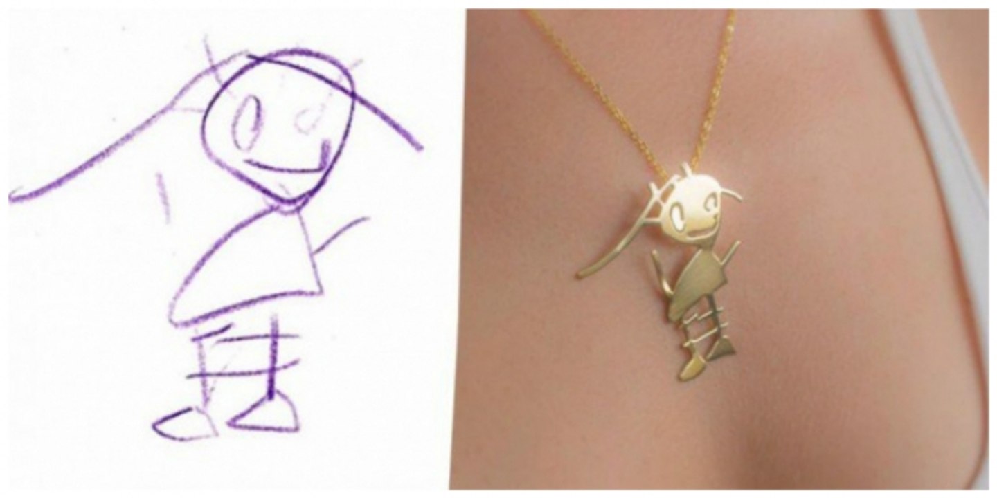 Il transforme les dessins de vos enfants en bijoux magnifiques