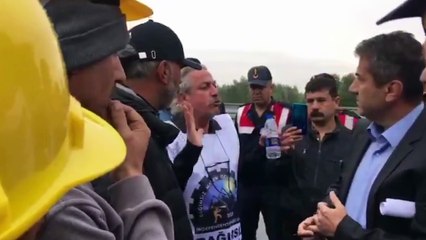 Tazminatlarını isteyen madencilerin Ankara'ya yürüyüşleri engelleniyor: Jandarma barikat kurdu