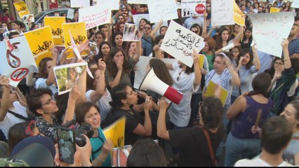 Palestinians protest over domestic violence