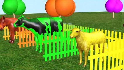 Download Video: Los animales de granja #h se transforman en animales de colores comiendo ice cream videos para niños