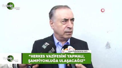 Mustafa Cengiz: "Herkes vazifesini yapmalı, şampiyonluğa ulaşacağız"