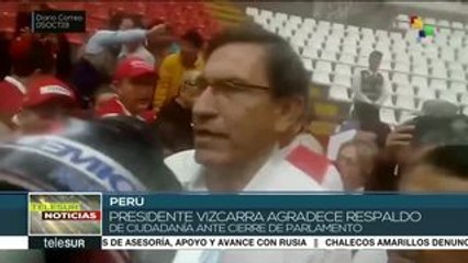 Perú: Martín Vizcarra expresa agradecimiento ante cierre de parlamento