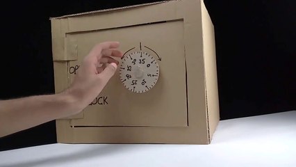 How to Make Safe - with Combination Lock from Cardboard
