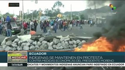 Ecuador: ciudadanos mantienen protestas contra medidas económicas