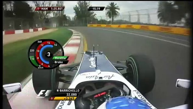 F1, Australia 2010 (FP2) Rubens Barrichello OnBoard