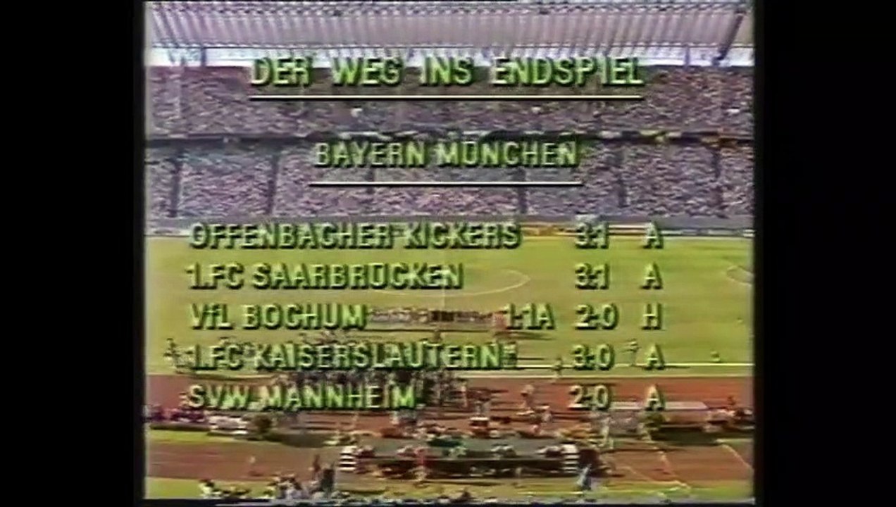 DFB Pokal 1986 Finale - Bayern München vs VfB Stuttgart  part 1