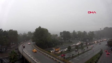 Trabzon'da gök gürültülü sağanak etkili oldu