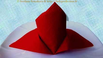 Pliage de  serviettes : Traîne, très facile
