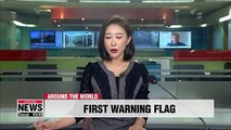 Warning flag spotted at Chinese army barracks as protests escalate across Hong Kong