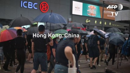 Hong Kong lashed by fresh violence as thousands defy mask ban