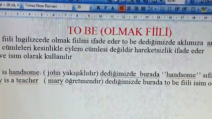 1'''TO BE'' AM   IS   ARE  İNGİLİZCE KONU ANLATIMI