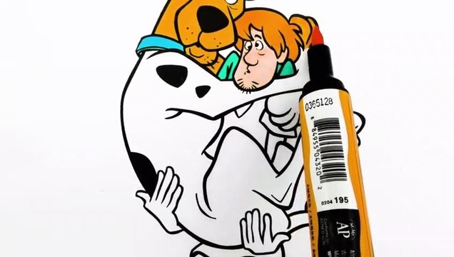 (PINTURAS) como colorir desenhos de Scooby doo e outros lindos desenhos animados,