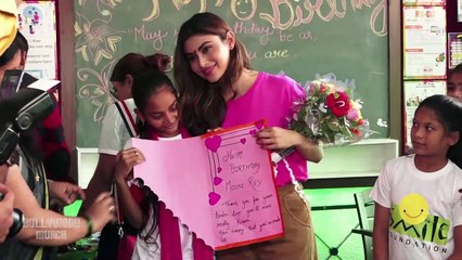 Mouni Roy Celebrates Her Birthday At Smile Foundation