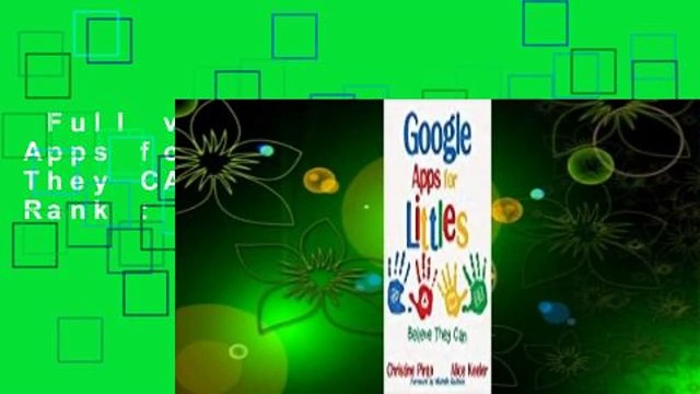 Full version Google Apps for Littles: Believe They CAn Best Sellers Rank : #3