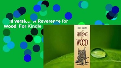 Full version  A Reverence for Wood  For Kindle
