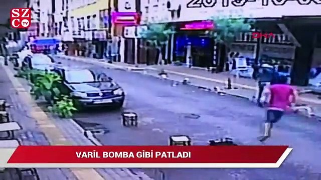 Varil bomba gibi patladı
