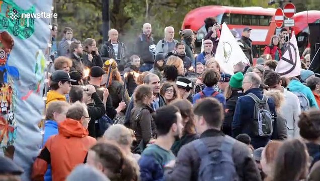 Extinction Rebellion kick off fortnight of rebellion with beacon of fire