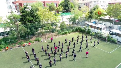 Acil Müdahale Timi'nin zorlu eğitimi havadan görüntülendi