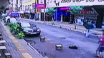 Varil bomba gibi böyle patladı