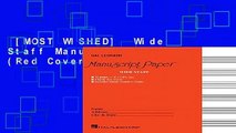 [MOST WISHED]  Wide Staff Manuscript Paper (Red Cover)