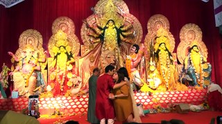 Priyanka Chopra Takes Blessings At Durga Puja With Ayan Mukerji & Deb Mukerji