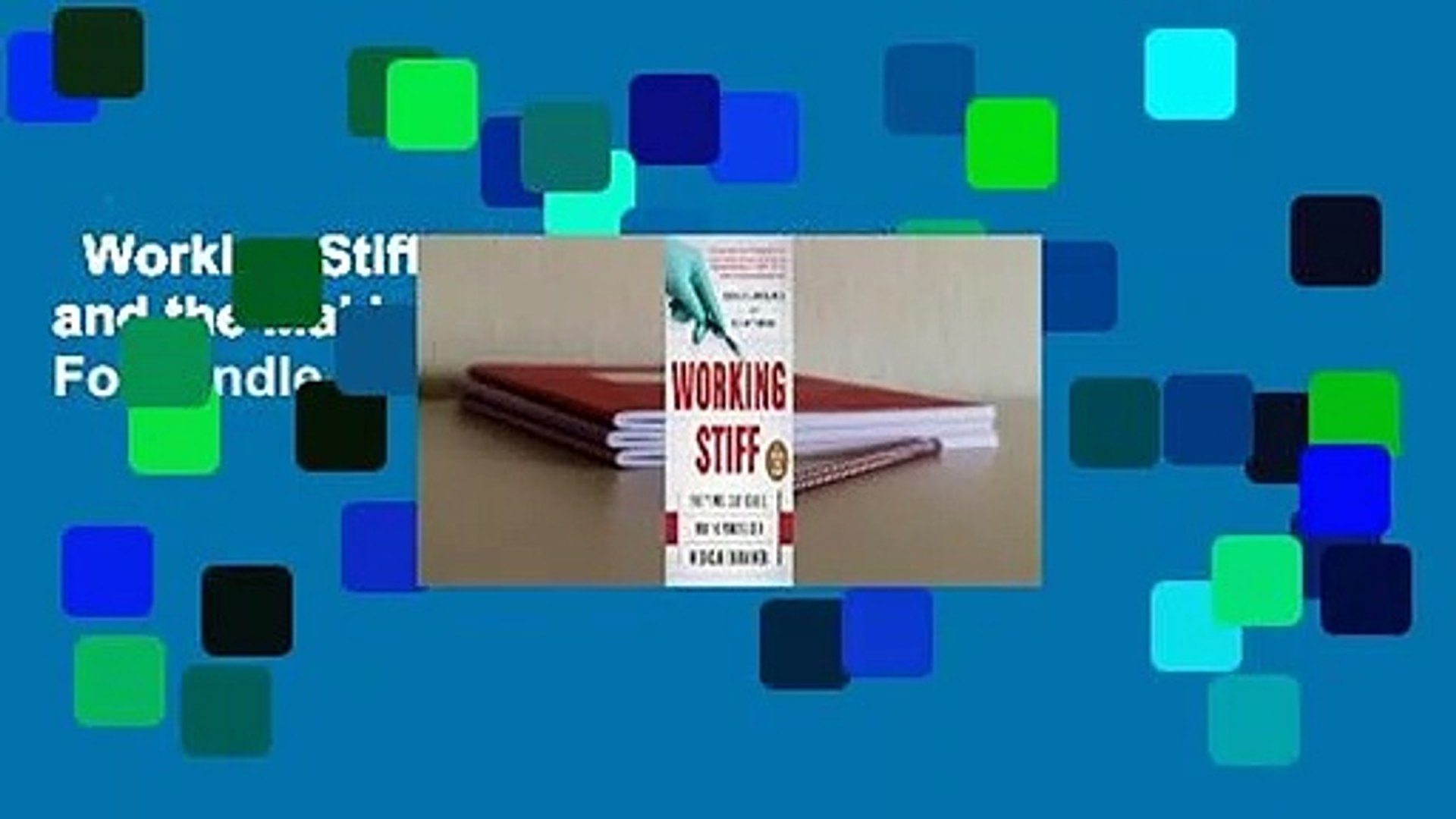 ⁣Working Stiff: Two Years, 262 Bodies, and the Making of a Medical Examiner  For Kindle