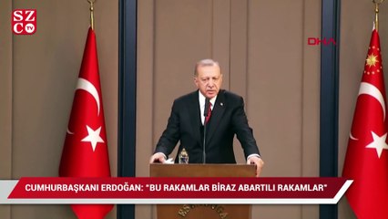 Cumhurbaşkanı Erdoğan: "Bu rakamlar biraz abartılı rakamlar"